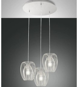 Fabas Luce 3677-47-102 - Csillár zsinóron CAMP 3xE27/40W/230V fehér
