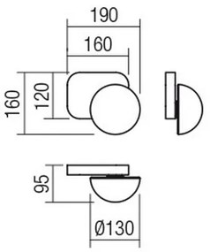 Redo 01-2469 - LUMIEN fali lámpa 1xG9/10W/230V arany/fehér