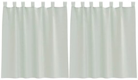 2 db világosszürke fátyolfüggönyök hurokkal 140x140 cm