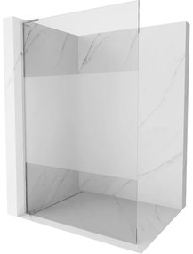 Mexen Kioto L, Walk-In zuhany paravĂĄn 110 x 200 cm, 8 mm ĂĄtlĂĄtszĂł matt ĂŒveg, krĂłm profil, 800-110-103-01-35