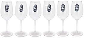 6 db Törésálló elegáns borospohár, 330ml, 21 cm,