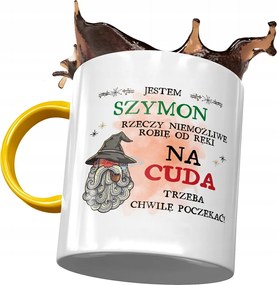 Sárga Bögre Simon Simek Kollégáknak Ajándék Nyomtatott Fotóval