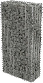vidaXL horganyzott acél gabion fal fedéllel 50 x 20 x 100 cm