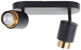 Brilliant - LED spotlámpa COVELO 2xGU10/5W/230V fekete/arany