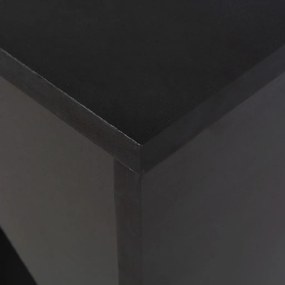 Fekete bárasztal mozgatható polccal 138 x 39 x 110 cm