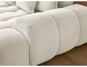 Fehér zsenília kinyitható-tárolóhelyes sarokkanapé (bal oldali-U alakú) Everest – Bobochic Paris