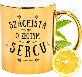 Prémium Arany Csillogó Bögre Sakkozónak Ajándék Nyomtatott Fotóval