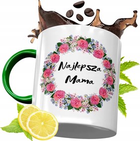 Zöld Bögre Anyukáknak Születésnapi Ajándék fényképes nyomtatással