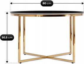 Kerámia asztal fekete márvány matt/arany színben MARINE