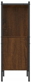 barna tölgy színű szerelt fa könyvszekrény 72 x 28 x 77,5 cm