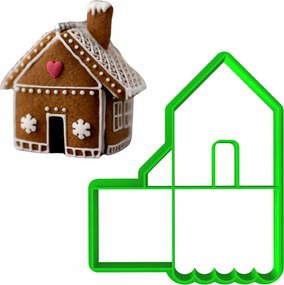 Forma Karácsonyi lyukasztó Karácsonyi mini házikó betlehem mézeskalács házikó 6cm