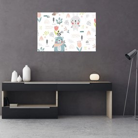 Kép - Állatok a réten (90x60 cm)