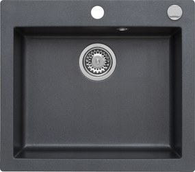 Egymedencés gránit mosogató csepegtető nélkül 57x50 Nagy Annie 60