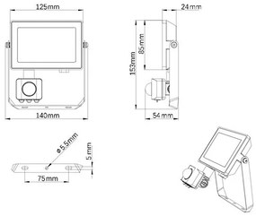 Philips - LED Kültéri reflektor érzékelővel PROJECTLINE LED/20W/230V IP65 3000K