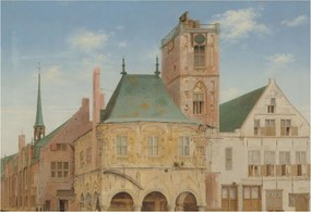 Design fotótapéta Flizelin falra Antik városháza 152x104 Ragasztó