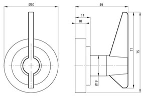 Deante Temisto, 1 törülközőkampó, sárgaréz, DEA-ADT_M111