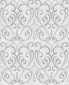 Szürke Vinil Tapéta Dombornyomott Glamour Díszek