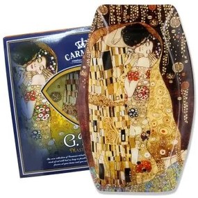 Üvegtányér 30x21x7cm, Klimt: The Kiss