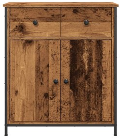 antik fa színű szerelt fa tálalószekrény 70 x 30 x 80 cm