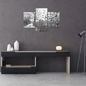 Kép - Mezők télen (90x60 cm)