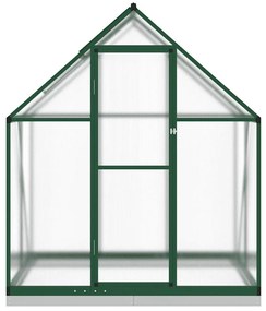 zöld alumínium melegház alapvázzal 169 x 114 x 202 cm