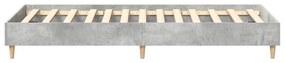 betonszürke szerelt fa ágykeret matrac nélkül 90 x 190 cm