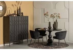Fekete újrahasznosított fa szekrény 75x143 cm Bequest – BePureHome