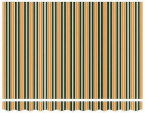 Behúzható napellenző Zöld és Sárga 350x250 cm szövet