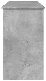 betonszürke fésülködőasztal tükörrel 100x45x76 cm