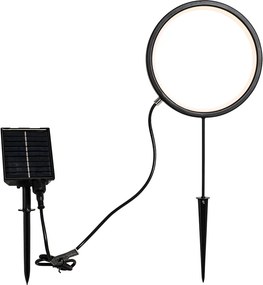 2 db fekete Adalind talajszpotlámpa szett 50 cm, újratölthető LED-del és napelemmel, IP65