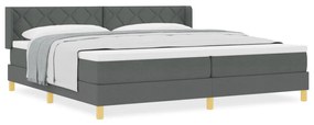 Boxspring ágy matraccal - Sötétszürke 200 x 200 cm - Textil