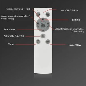 Brilo - LED RGBW Dimmelhető felületre szerelhető csillár FRAME 2xLED/17W/230V 2700-6500K+ távirányító