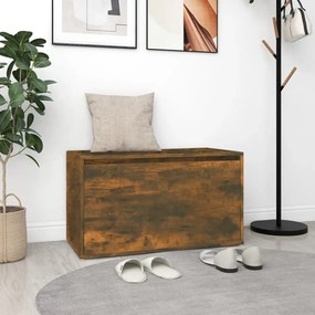 füstös tölgy színű szerelt fa előszobapad 80 x 40 x 45 cm