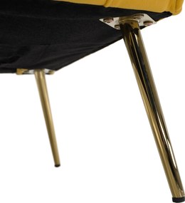 Relaxfotel, sárga Velvet szövet, BARET