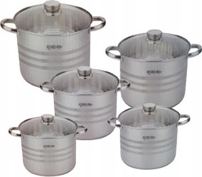 Nagyméretű rozsdamentes acél edénykészlet 6,7,9,11,13L indukciós gáz