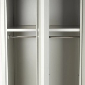 Fém szekrény paddal, 60 x 85 x 185 cm, lábazat, csavaros zár, szürke - RAL 7035