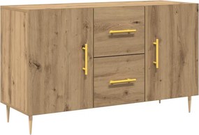 vidaXL kézműves tölgy színű szerelt fa tálalószekrény 100 x 36 x 60 cm