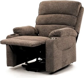 Elektromos TV és Relaxfotel Barna Szörvet Kárpittal. TV-S8348 CRM2