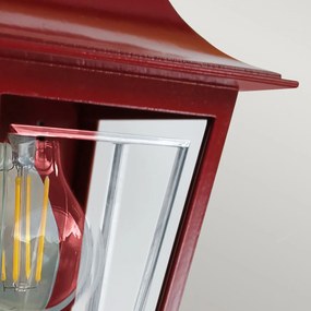 Elstead lighting klasszikus kültéri fali lámpa deco lane piros átlátszó elsdeco-lane7-red IP44