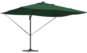 Konzolos Roma Napernyő LED-del Zöld 352x251x265 cm Alumínium