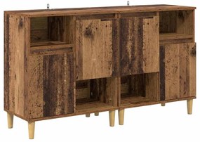 Oldalszekrények 2 pcs Öreg fa 60 x 35 x 70 cm Faanyag