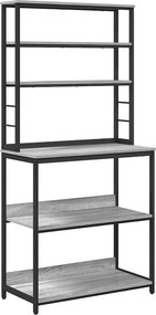 vidaXL Konyhai polc Szürke Sonoma 80 x 40 x 168 cm Faanyag