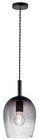 Nordlux - UMA kábeles függőlámpa 1xE27/40W/230V, átm. 18 cm, fekete/füstszínű