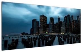 Kép - Kilátás a New York-i felhőkarcolókra (120x50 cm)