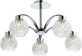 DAR LIGHTING YAS0550 YASMIN Mennyezeti Csillár Csiszolt Króm G9 IP20