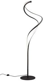 Fekete LED állólámpa fém búrával (magasság 160 cm) Nala – Trio Select