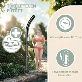 BOW napelemes zuhanyzó, 20l, fekete Monzana