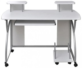 fehér szerelt fa számítógépasztal 110 x 52 x 88,5 cm