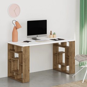 Íróasztal Maze - White, Dark Oak