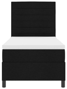 Box Spring Ágy Matrac Fekete 100x200 cm Szövet